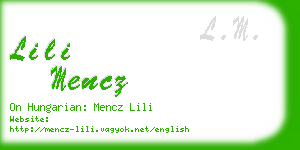 lili mencz business card